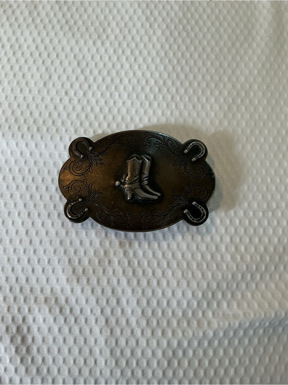 Brown Western Boot Belt Buckle - Men's Accessory